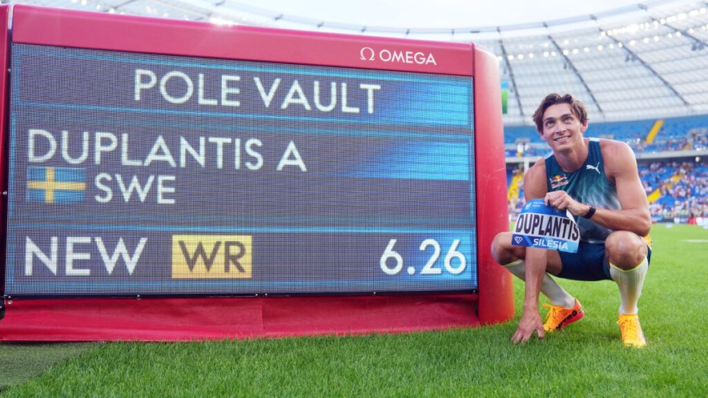 ¡Vuelve a volar! Armand Duplantis rompe otro récord mundial al saltar 6.26 metros en la Diamond League de Silesia