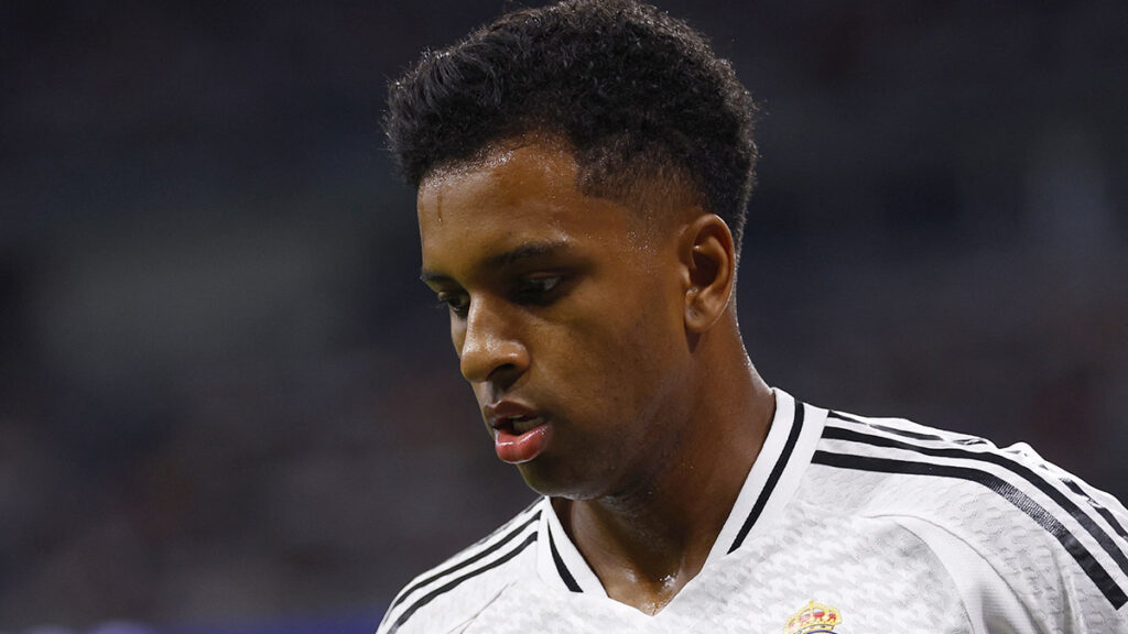 Rodrygo durante un partido del Real Madrid