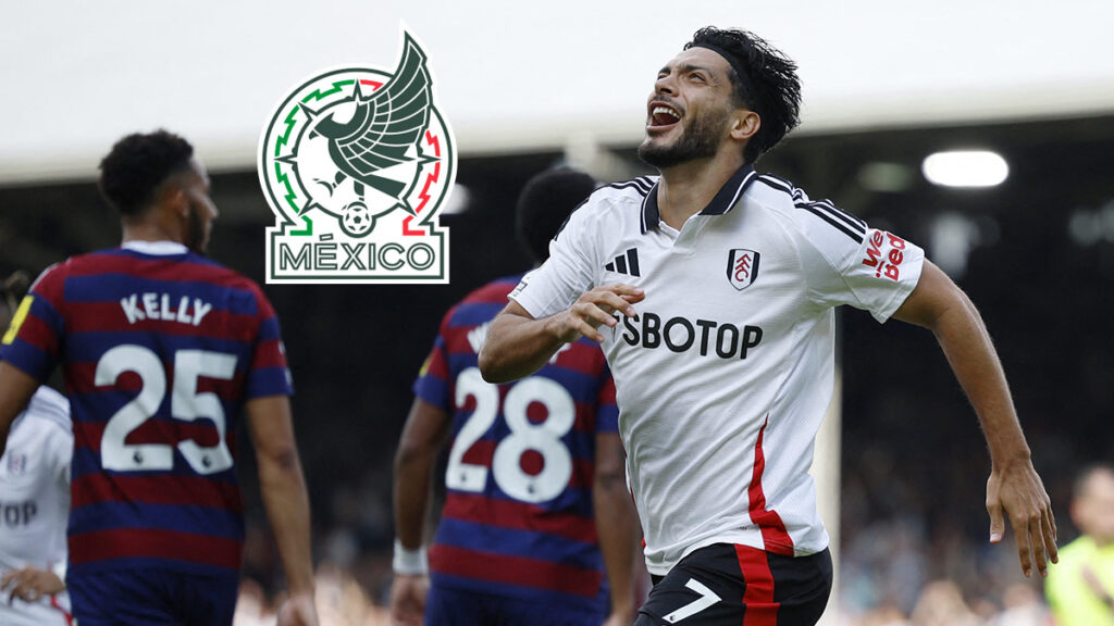 Raúl Jiménez en festejo de gol con el Fulham