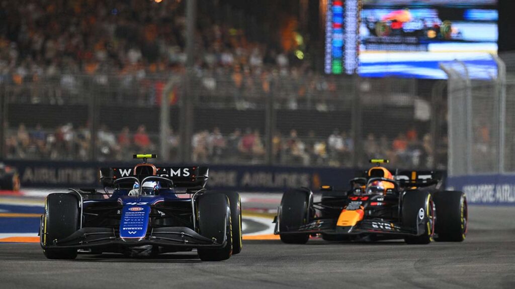 La carrera de Singapur de Checo con Colapinto