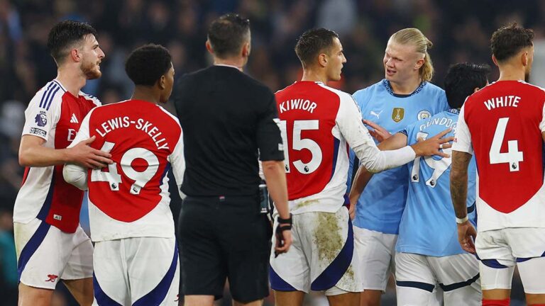 El gol del Manchester City que termina en pleito de Haaland y el empate ante el Arsenal