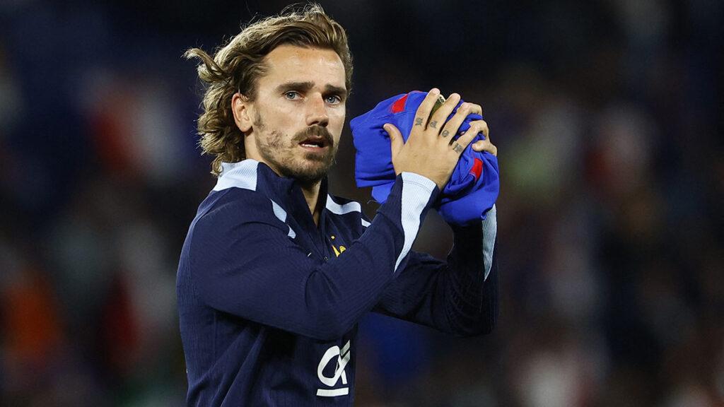 Griezmann durante un partido de Francia