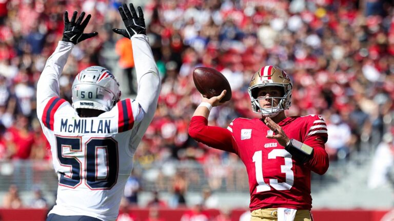 Brock Purdy y los 49ers se recuperan de una mala racha para imponerse a los Patriots