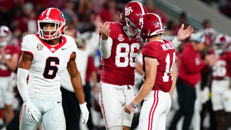 Alabama evita una catástrofe y vence a Georgia en un juego de locura en el debut de Kalen DeBoer en el SEC