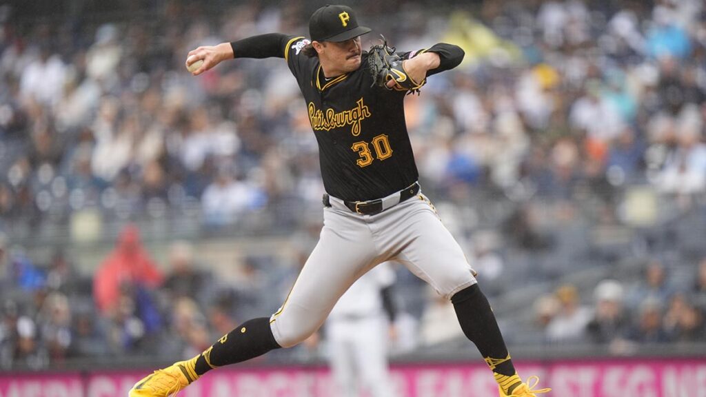 Paul Skenes durante un juego de Pittsburgh Pirates