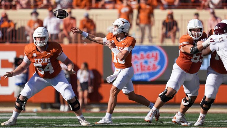 Arch Manning lidera a Texas con dos touchdowns a una victoria ante Mississippi State 