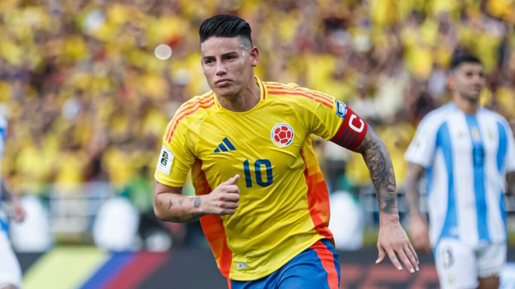 James Rodríguez jugando con Colombia | Getty Images.