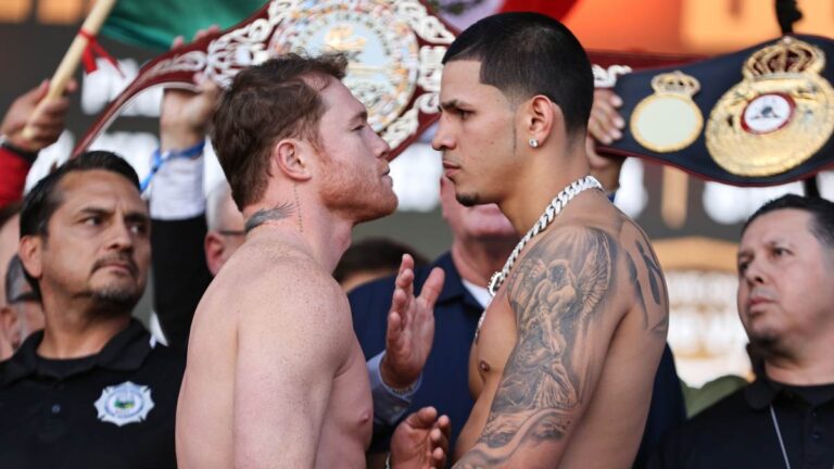 ¡El último careo! Canelo Álvarez y Edgar Berlanga superan el pesaje en Las Vegas