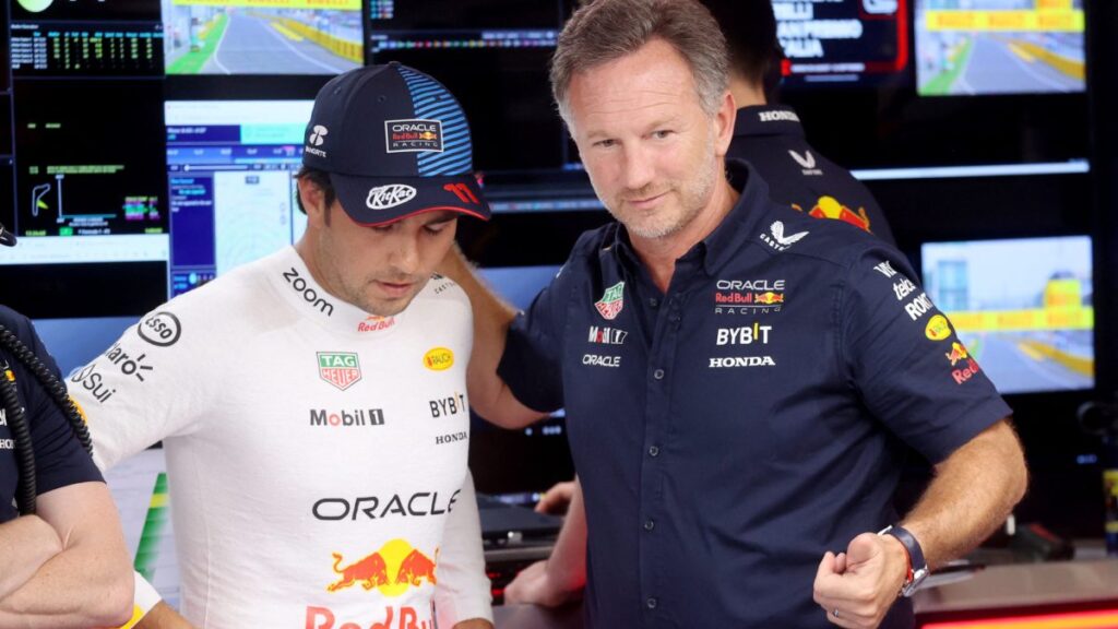 Horner analiza lo hecho por Checo Pérez en Bakú, además de no descartar una orden de equipo para ayudar a Verstappen.