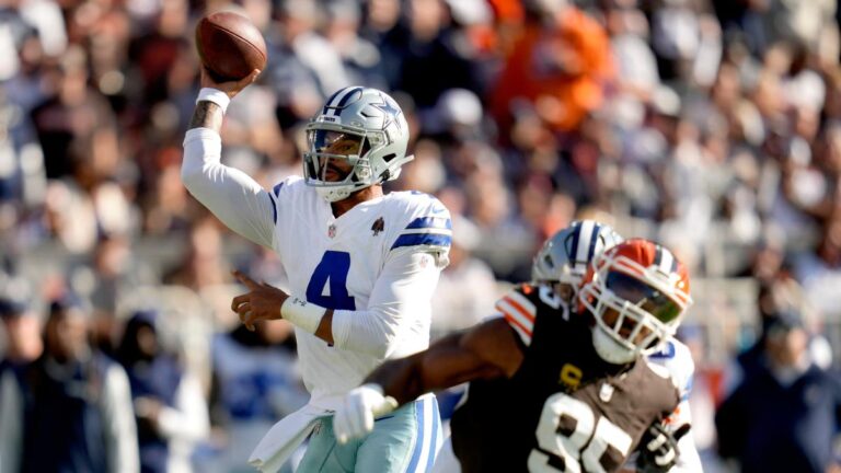 Dak Prescott celebra su nuevo contrato guiando a los Cowboys al triunfo sobre los Browns