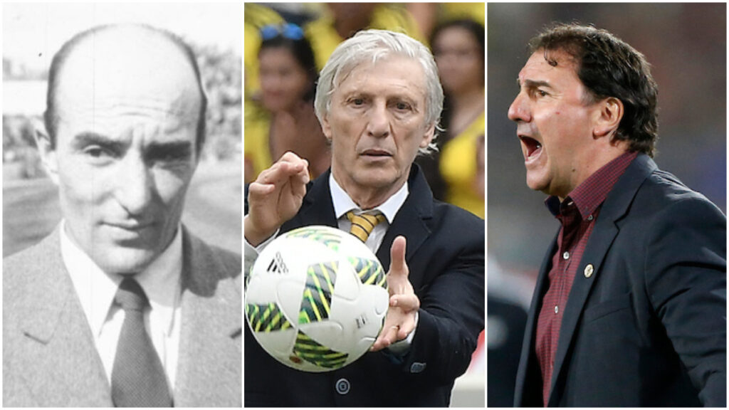 Lino Taioli, José Pékerman y Néstor Lorenzo.