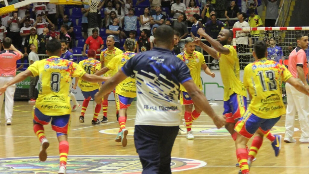 Jugadores de Colombia celebran. - Fifusa.org.