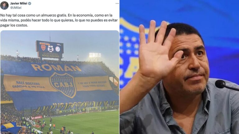 Tremendo: el mensaje de Javier Milei a Riquelme tras la derrota de Boca ante River