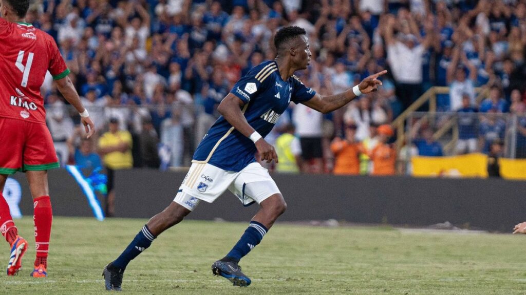 Jáder Valencia celebra un gol. - @MillosFCoficial.