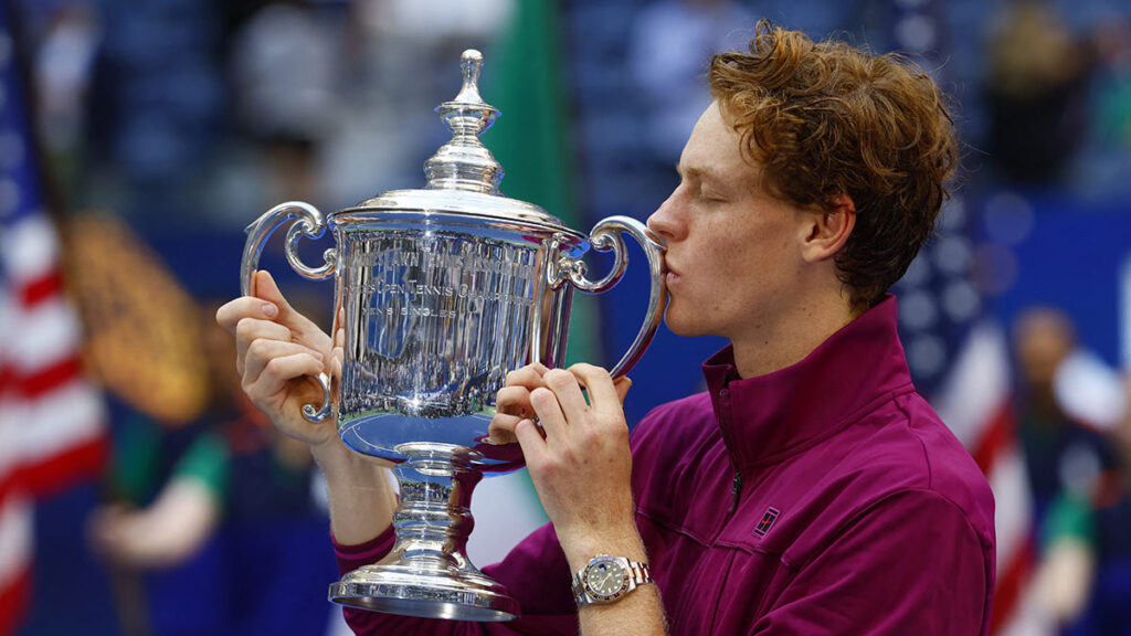 Jannik Sinner, con el título del US Open. | Reuters