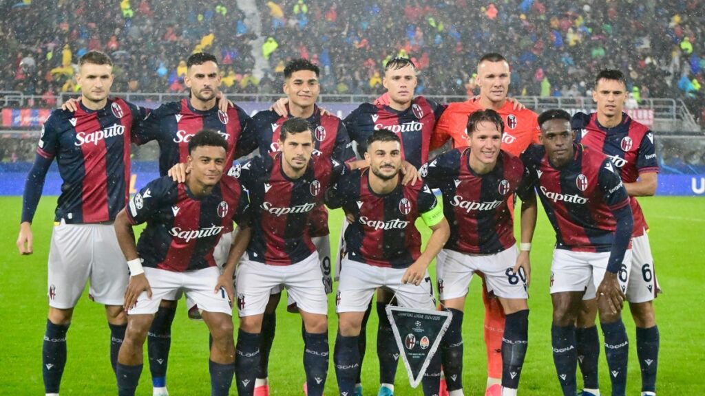 El once del debut en Champions. Foto: Bologna FC