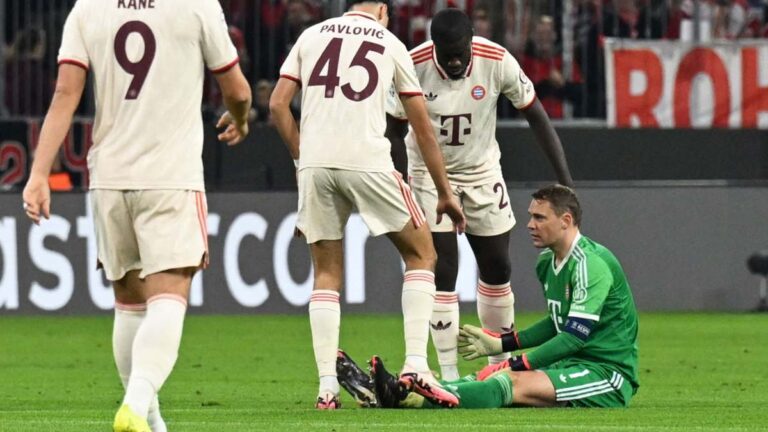 Manuel Neuer abandona el partido ante el Dinamo en el debut de Champions del Bayern Munich