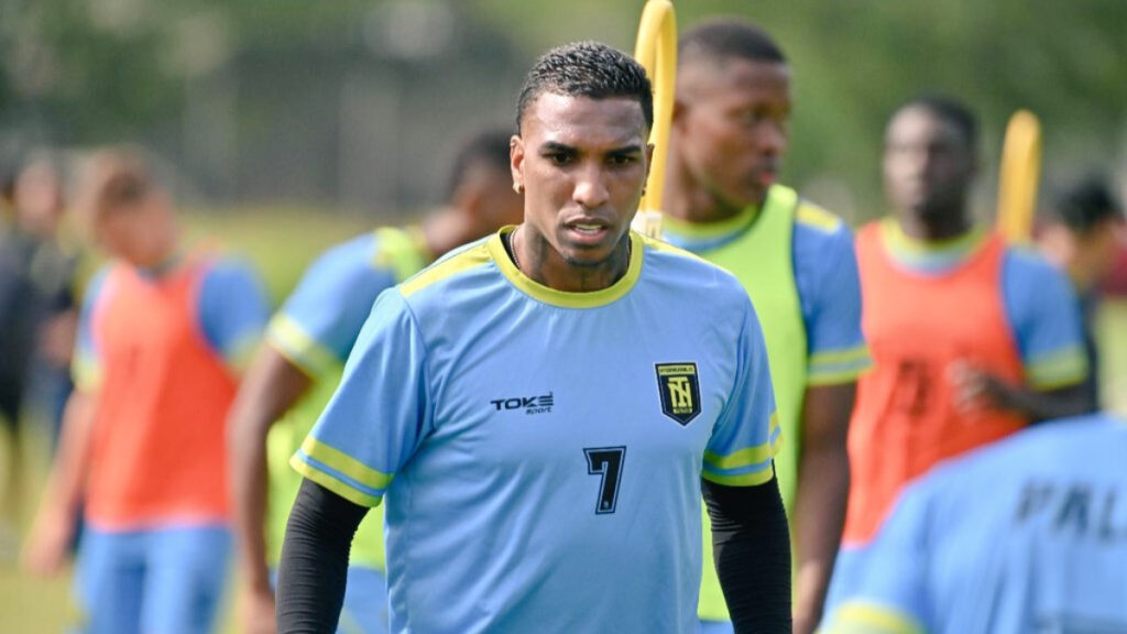 Johan Arango, en un entrenamiento de Inter de Palmira. - @olsendeportes.