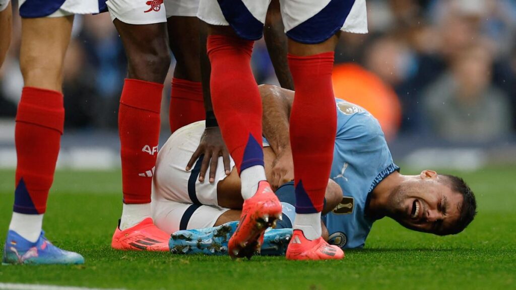 Rodri se habría roto el ligamento cruzado en el Manchester City vs Arsenal