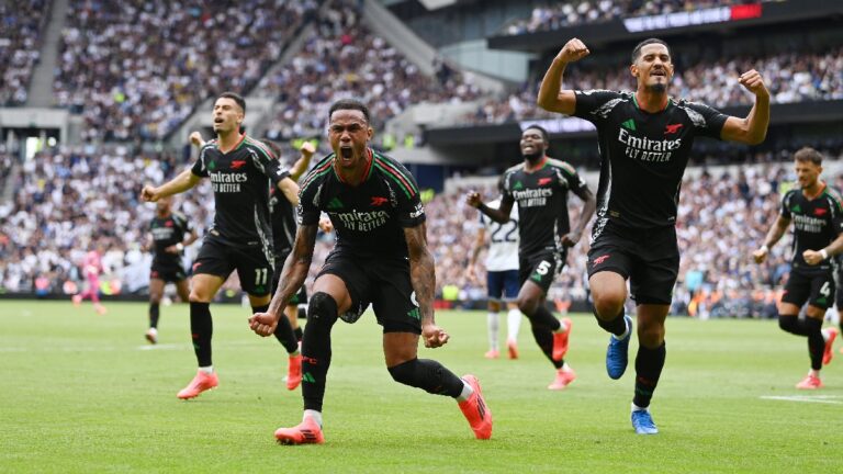 Golazo de Gabriel y victoria de Arsenal ante Tottenham en el derbi de Londres