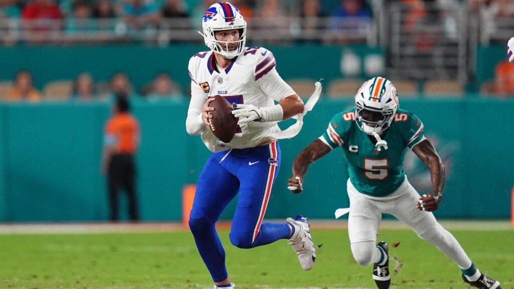 Los Bills confirman su dominio ante Dolphins en un encuentro que Tua Tagovailoa sale por conmoción