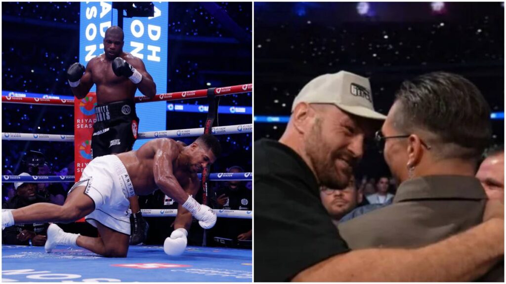 Tyson Fury y Oleksandr Usyk en la derrota de Anthony Joshua | Reuters