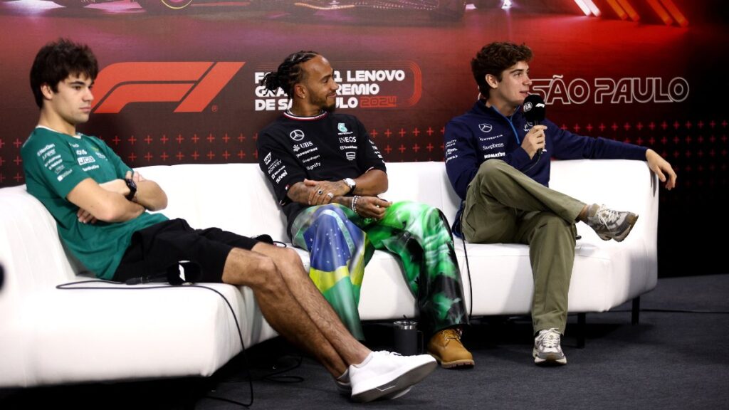 Lewis Hamilton compartió conferencia con Franco Colapinto en Brasil | Reuters