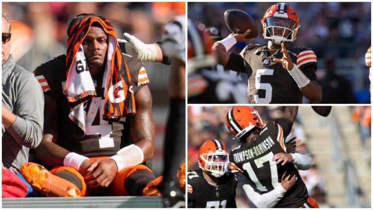 Deshaun Watson, fuera el resto de la temporada por lesión del tendón de Aquiles: Jameis Winston será el QB titular de los Browns,  Dorian Thompson-Robinson también está lesionado