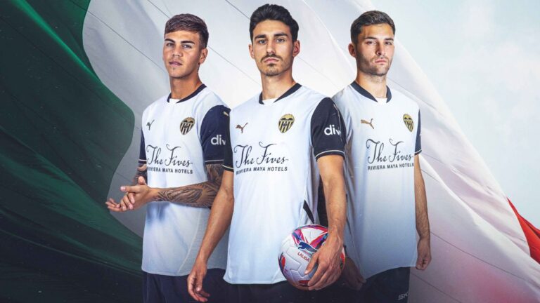 ¡Se visten de gala! La camiseta que usará el Valencia para enfrentar a la selección mexicana