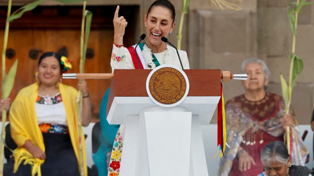 Claudia Sheinbaum en su discurso como presidenta | Reuters