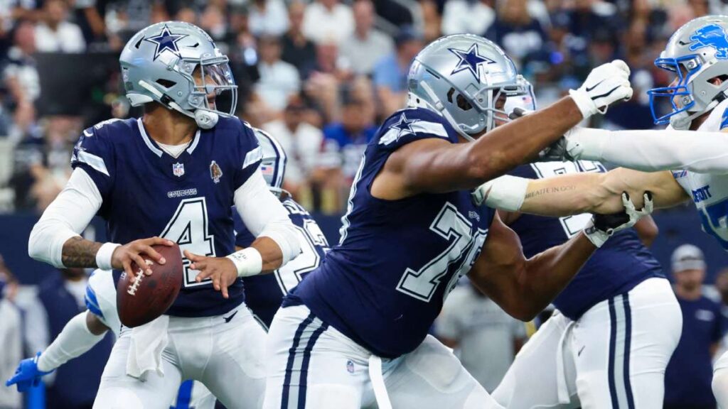 Un errático Dak Prescott y los Cowboys son apaleados en casa por Lions