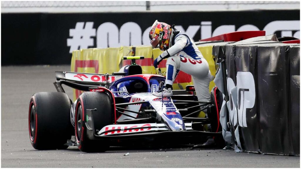 El choque de Yuki Tsunoda en el GP de México | Reuters