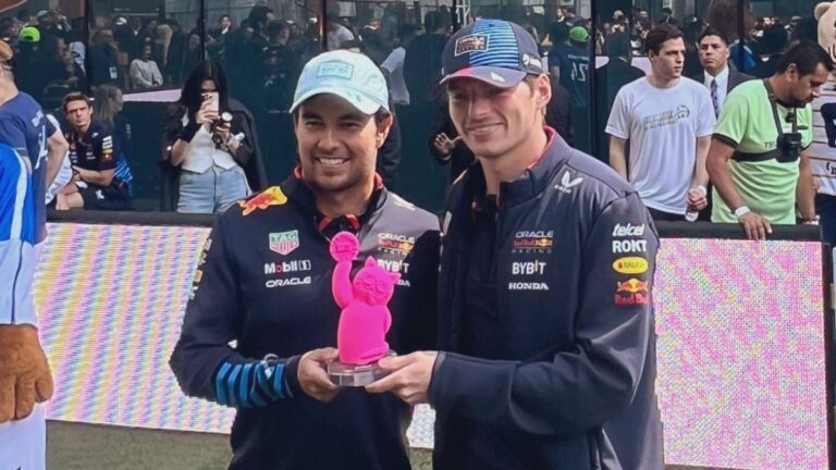 ¡Viva Chestappen! Checo Pérez y Max Verstappen reciben el premio MTV Miaw a ‘Couple Goals’ en la víspera del GP de México 2024