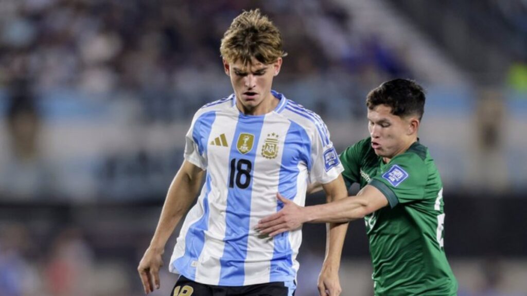 Nico Paz debutó en la Selección en el 6-0 ante Bolivia | @Argentina