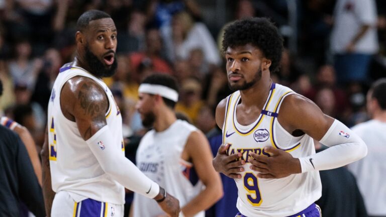 ¡Se cumple el sueño! Bronny y LeBron James juegan juntos por primera vez con los Lakers para hacer historia en la NBA