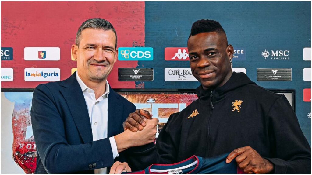 Mario Balotelli ficha con el Genoa de la Serie A | X: @GenoaCFC