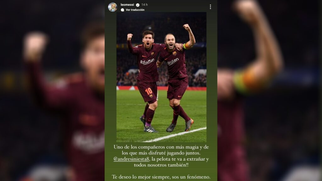 El mensaje de Messi a Iniesta