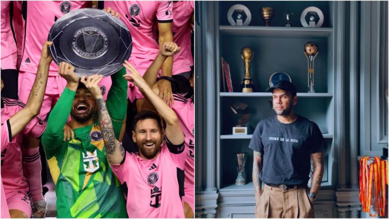 ¿Indirecta a Messi? Dani Alves y la foto con sus trofeos que podría ser una ‘pedrada’ para el argentino