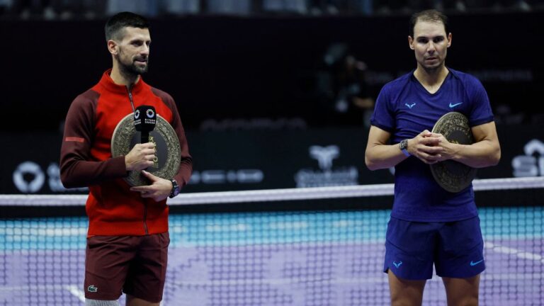 Djokovic y Nadal despiden su histórica rivalidad en el Six Kings Slam; El serbio supera al español en el partido por el tercer lugar