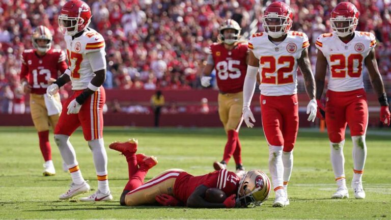 ¡Duro golpe para 49ers! Brandon Aiyuk podría estar fuera lo que resta de la temporada por lesión