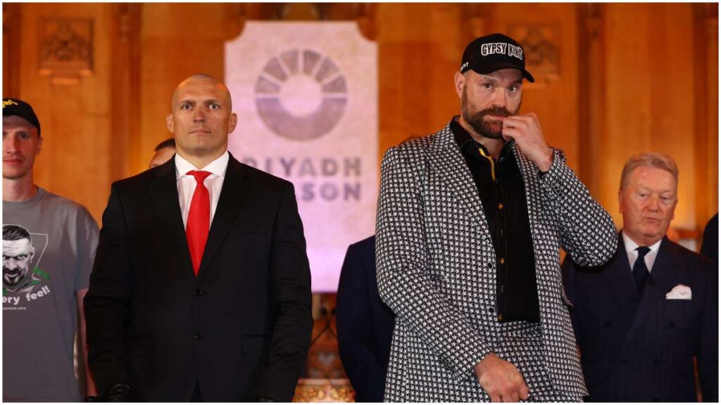 Oleksandr Usyk vs Tyson Fury II se ven las caras previo a la revancha | Reuters