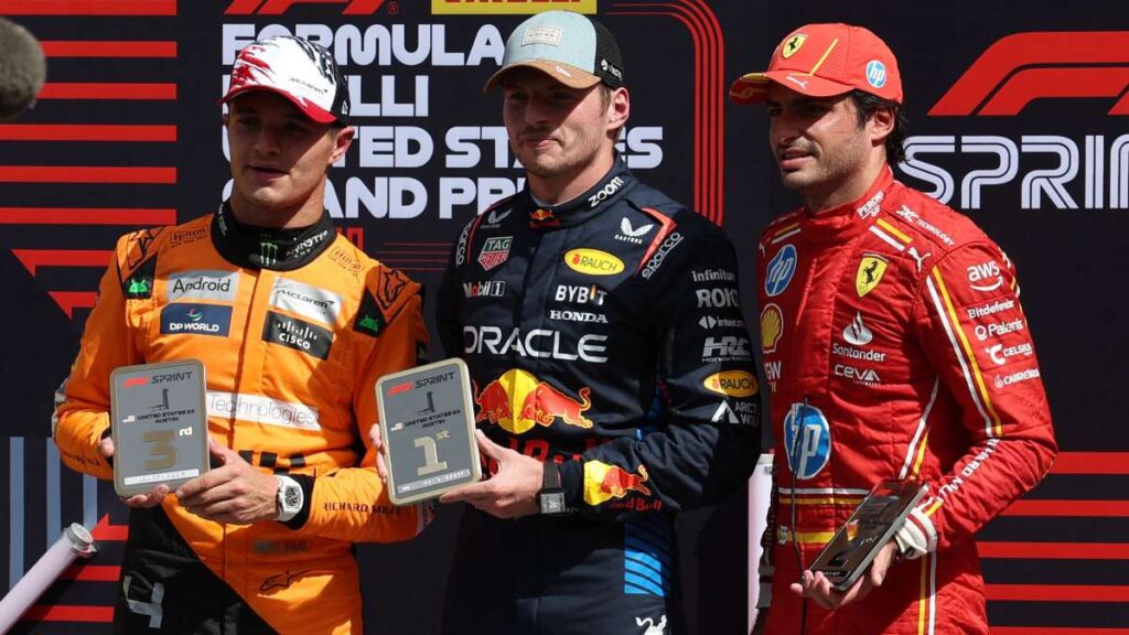 Verstappen, Sainz y Norris subieron al podio en el Sprint | Reuters