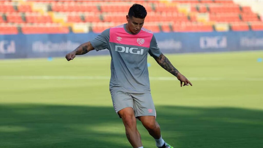 James Rodríguez con el Rayo Vallecano / Foto: Rayo Vallecano