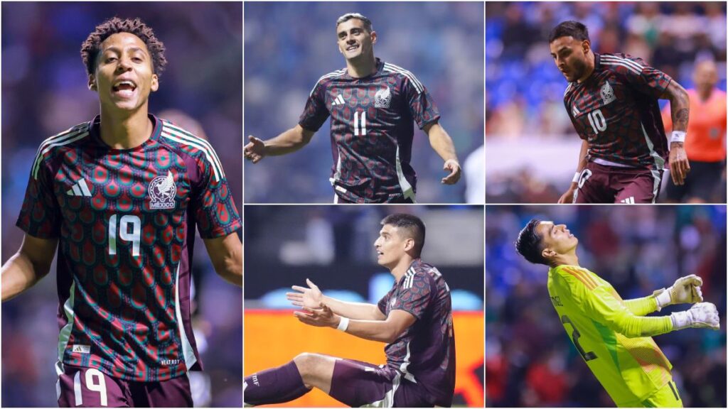 Jugadores de la selección mexicana