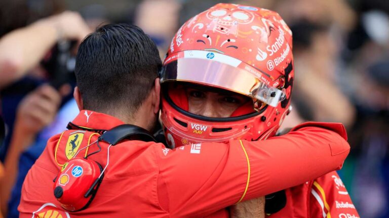 Ferrari abandona a Carlos Sainz en el festejo de la pole position en México