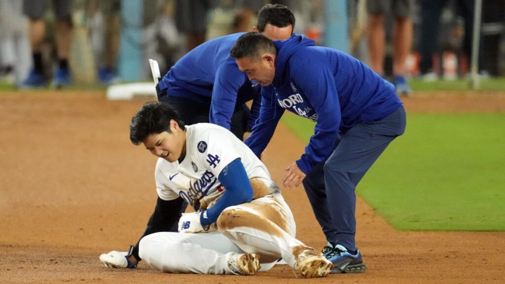 Shohei Ohtani se lesionó en la Serie Mundial