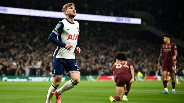 Bofetazo del Tottenham al Manchester City: lo elimina de la Carabao Cup