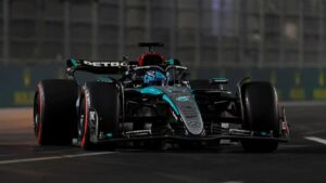 Checo Pérez es eliminado en la Q1 del GP de Las Vegas; George Russell se queda la pole para la carrera