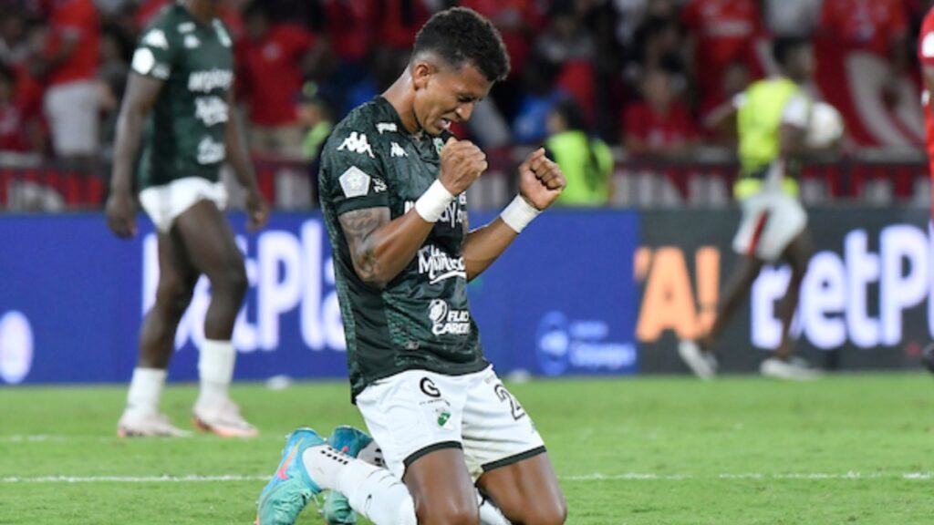 Francisco Meza celebrando con el Cali | VizzorImage.