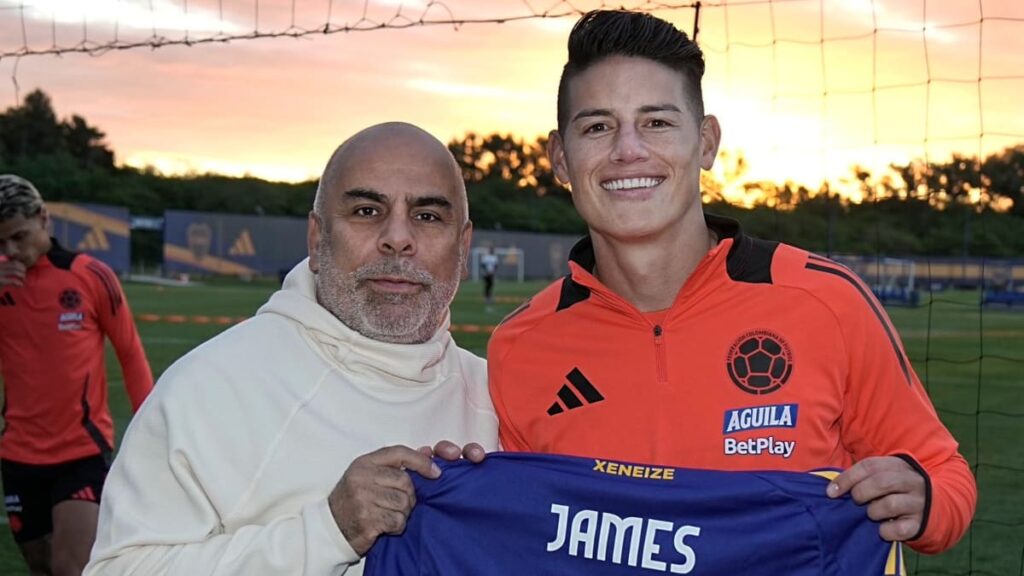 Chicho Serna con James Rodríguez | Boca Juniors.